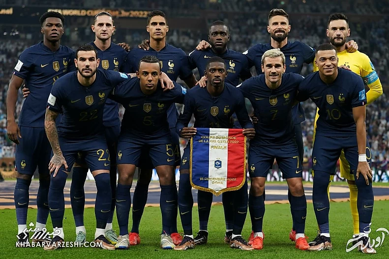 عکس تیمی فرانسه در فینال جام جهانی قطر